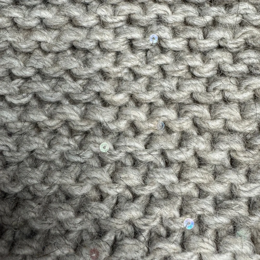 Lafayette 148‎ New York Knit Cowl Neck Warmer Alpaca Camel Blend Sequin Detail